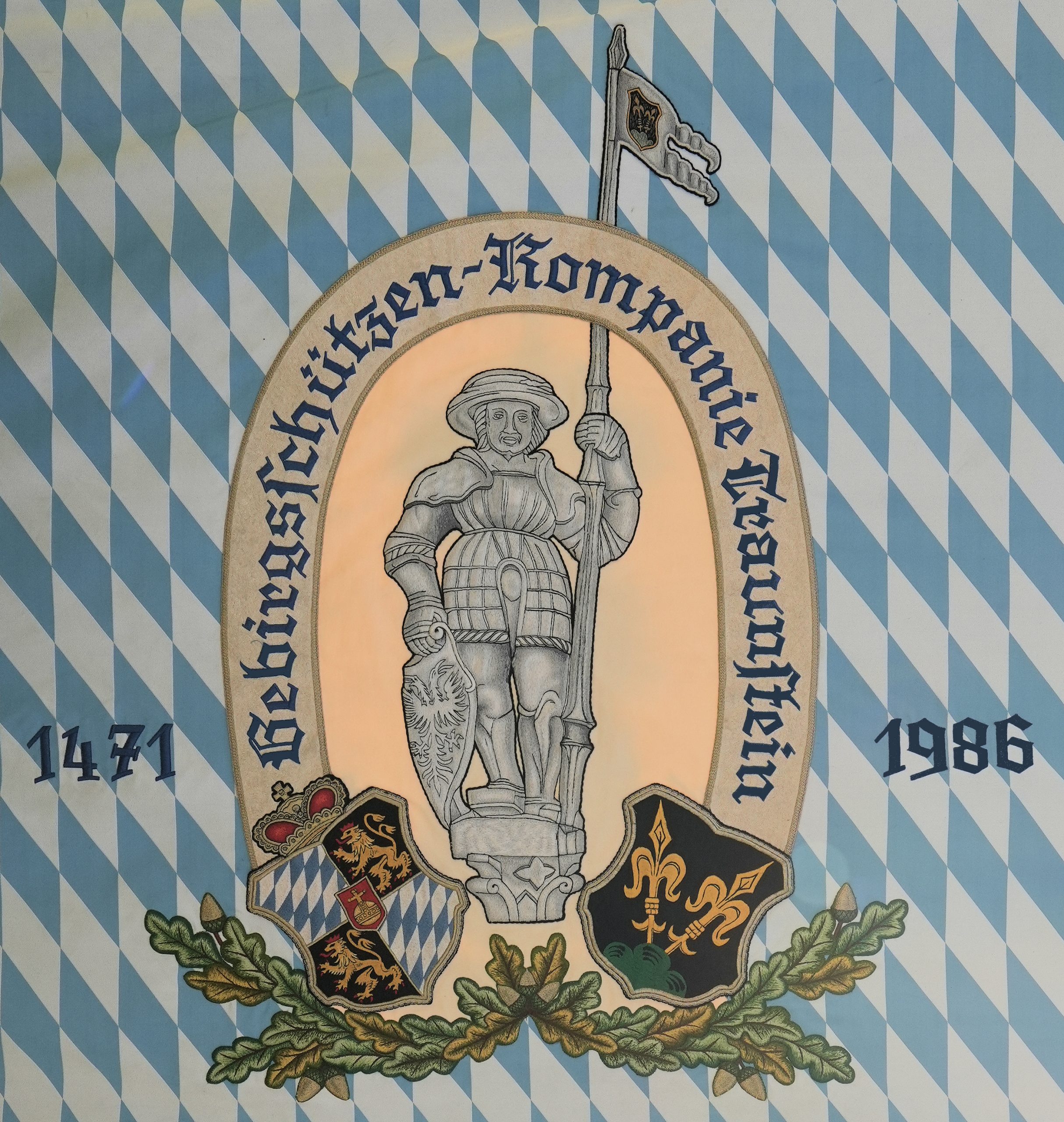 GSK Traunstein Fahne mit dem Traunsteiner Lindl