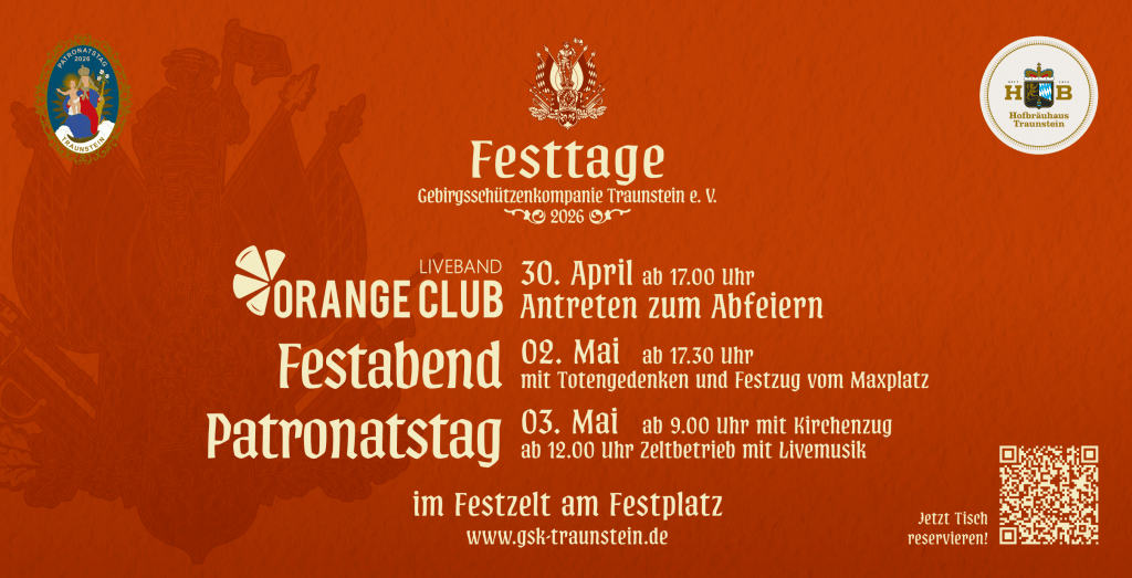 2. Mai 2026<br><br>Festabend der GSK Traunstein <br>mit der Blaskapelle Traunwalchen<br><br>